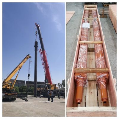 Pressione di lavoro di 21 Mpa cilindri idraulici a tre fasi a singola azione con tubo cilindrico 27SiMn