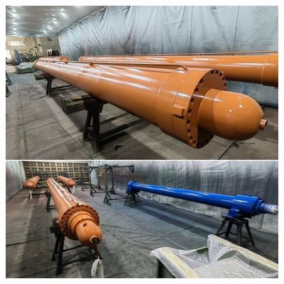 Fabbrica di acciaio cilindro di sollevamento idraulico di elettrodi cromato con sigillatura Merkel